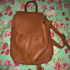COACH Mini brown leather book bag